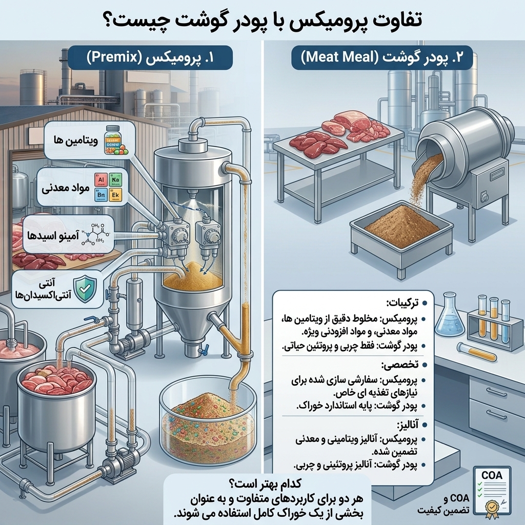 پودر گوشت و جگر اسپریدرای با پروتئین بالا